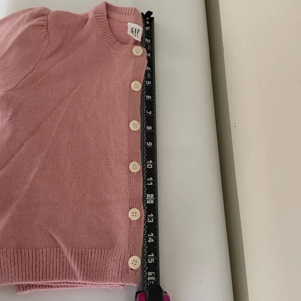 GAP Pink Crewneck Button-Front Cardigan Balletcore Soft Girl New W/Tags Large 10